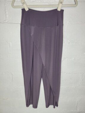 Sympli Women's Size 4 Pants Faux Wrap Pull On Purple
